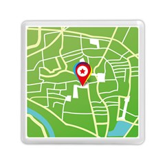 Map Street Star Location Memory Card Reader (square)  by Mariart