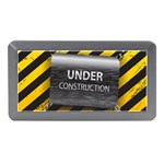 Under Construction Sign Iron Line Black Yellow Cross Memory Card Reader (Mini) Front