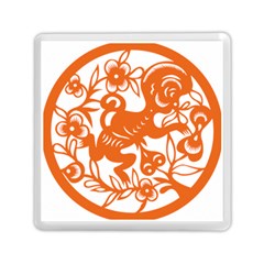 Chinese Zodiac Horoscope Monkey Star Orange Memory Card Reader (square)  by Mariart