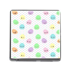 Egg Easter Smile Face Cute Babby Kids Dot Polka Rainbow Memory Card Reader (square) by Mariart