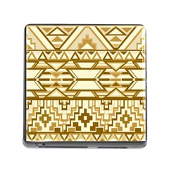 Geometric Seamless Aztec Gold Memory Card Reader (square) by Mariart