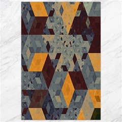 Apophysis Isometric Tessellation Orange Cube Fractal Triangle Canvas 24  X 36  by Mariart