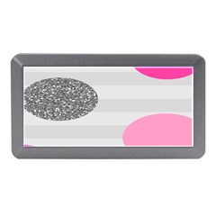 Polkadot Circle Round Line Red Pink Grey Diamond Memory Card Reader (mini) by Mariart