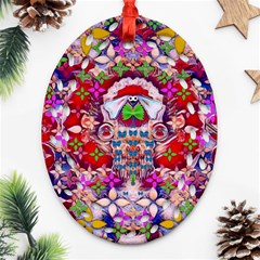 Hawaiian Poi Cartoon Dog Oval Filigree Ornament (two Sides) by pepitasart