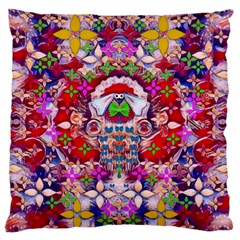 Hawaiian Poi Cartoon Dog Large Flano Cushion Case (two Sides)