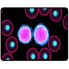 Cell Egg Circle Round Polka Red Purple Blue Light Black Double Sided Fleece Blanket (medium)  by Mariart