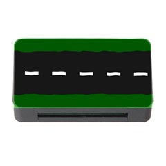 Road Street Green Black White Line Memory Card Reader With Cf by Mariart