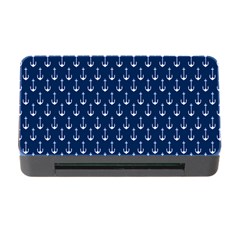 Blue White Anchor Memory Card Reader With Cf by Mariart