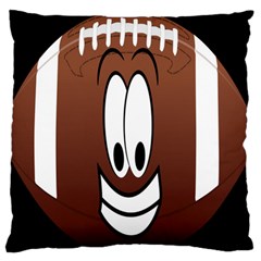 Happy Football Clipart Excellent Illustration Face Large Flano Cushion Case (one Side) by Mariart