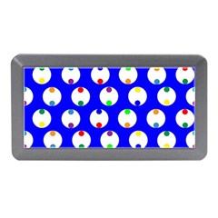 Easter Egg Fabric Circle Blue White Red Yellow Rainbow Memory Card Reader (mini) by Mariart