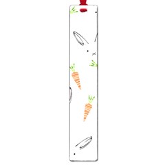 Rabbit Carrot Pattern Weft Step Face Large Book Marks by Mariart