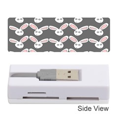 Tagged Bunny Illustrator Rabbit Animals Face Memory Card Reader (stick)  by Mariart