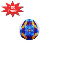 Easter Eggs Egg Blue Yellow 1  Mini Buttons (100 Pack)  by Nexatart