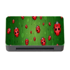 Ladybugs Red Leaf Green Polka Animals Insect Memory Card Reader With Cf by Mariart