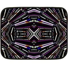 Dark Ethnic Sharp Bold Pattern Double Sided Fleece Blanket (mini)  by dflcprints