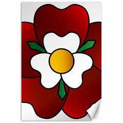 Flower Rose Glass Church Window Canvas 20  X 30   by Nexatart