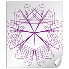 Purple Spirograph Pattern Circle Geometric Canvas 8  X 10  by Nexatart