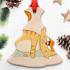 Even Cat Hates Monday Christmas Tree Ornament (two Sides) by Catifornia