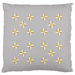 Syrface Flower Floral Gold White Space Star Large Flano Cushion Case (one Side) by Mariart