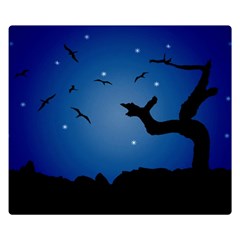Nightscape Landscape Illustration Double Sided Flano Blanket (small)  by dflcprints