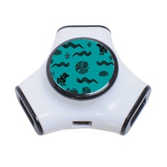 Aztecs Pattern 3-port Usb Hub by ValentinaDesign