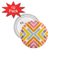 Line Pattern Cross Print Repeat 1 75  Buttons (10 Pack) by Nexatart