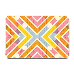 Line Pattern Cross Print Repeat Small Doormat  by Nexatart