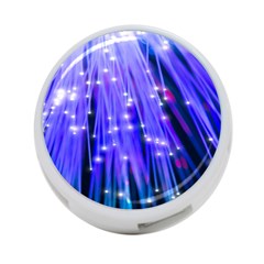 Neon Light Line Vertical Blue 4-port Usb Hub (two Sides)  by Mariart