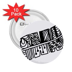 Feather Zentangle 2 25  Buttons (10 Pack)  by CraftyLittleNodes