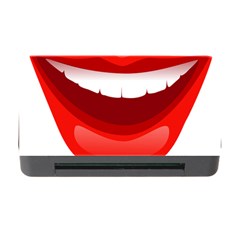 Smile Lips Transparent Red Sexy Memory Card Reader With Cf by Mariart