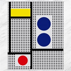 Watermark Circle Polka Dots Black Red Yellow Plaid Canvas 16  X 20   by Mariart