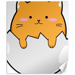 Yellow Cat Egg Canvas 20  X 24   by Catifornia