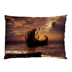 Steampunk Fractalscape, A Ship For All Destinations Pillow Case (two Sides) by jayaprime