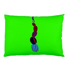 Egg Line Rainbow Green Pillow Case (two Sides) by Mariart