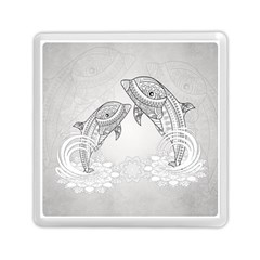 Beautiful Dolphin, Mandala Design Memory Card Reader (square)  by FantasyWorld7