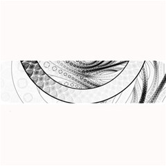 Enso, A Perfect Black And White Zen Fractal Circle Large Bar Mats by jayaprime
