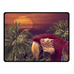 Tropical Style Collage Design Poster Double Sided Fleece Blanket (small)  by dflcprints
