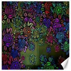 Grunge Rose Background Pattern Canvas 12  X 12   by BangZart