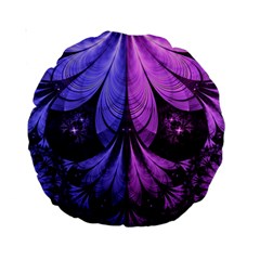 Beautiful Lilac Fractal Feathers Of The Starling Standard 15  Premium Round Cushions by jayaprime