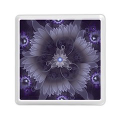 Amazing Fractal Triskelion Purple Passion Flower Memory Card Reader (square)  by jayaprime