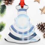 Center Centered Gears Visor Target Christmas Tree Ornament (Two Sides) Front