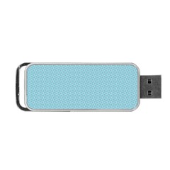 Blue Pattern Portable Usb Flash (two Sides) by paulaoliveiradesign