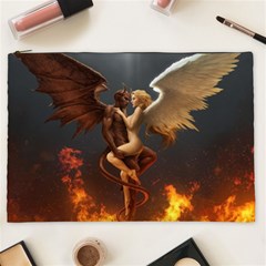 Angels Wings Curious Hell Heaven Cosmetic Bag (xxl)  by BangZart