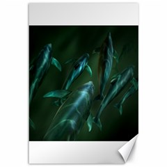 Dolphins Canvas 12  X 18  