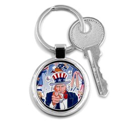 Independence Day United States Of America Key Chains (round)  by BangZart