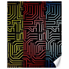 Circuit Board Seamless Patterns Set Canvas 16  X 20   by BangZart