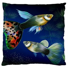 Marine Fishes Large Cushion Case (two Sides) by BangZart