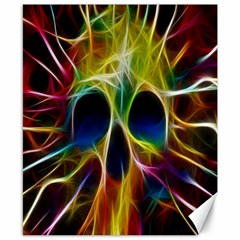 Skulls Multicolor Fractalius Colors Colorful Canvas 8  X 10  by BangZart