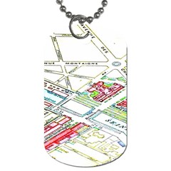 Paris Map Dog Tag (two Sides) by BangZart