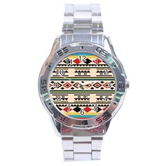 Tribal Pattern Stainless Steel Analogue Watch by BangZart